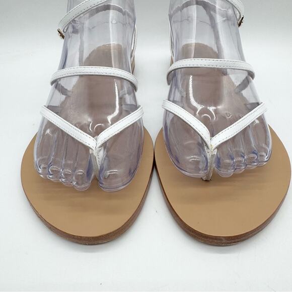 RAYE x Revolve Void Strappy Ankle Wrap Thong Sandal in White Size 8.5 Minimalist - Picture 8 of 16